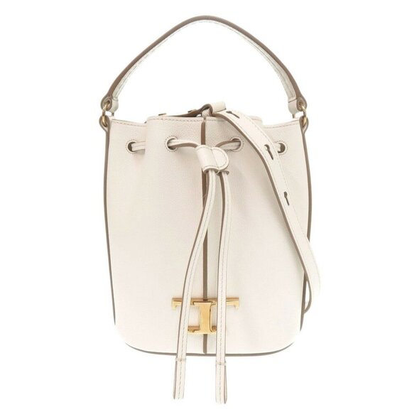 TOD'S White Leather Shoulder Bag - Picture 1 of 10